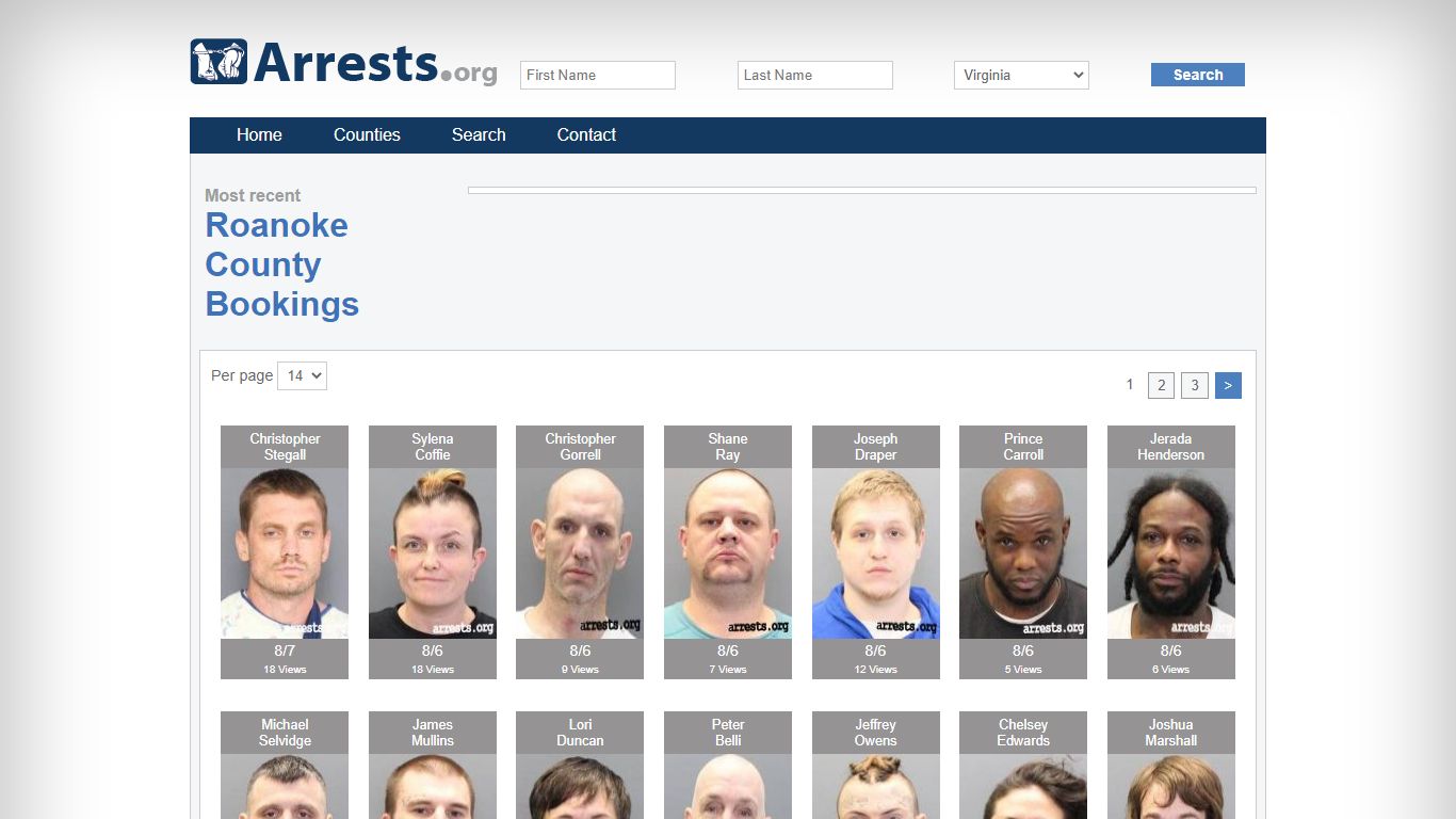 Roanoke County Arrests and Inmate Search